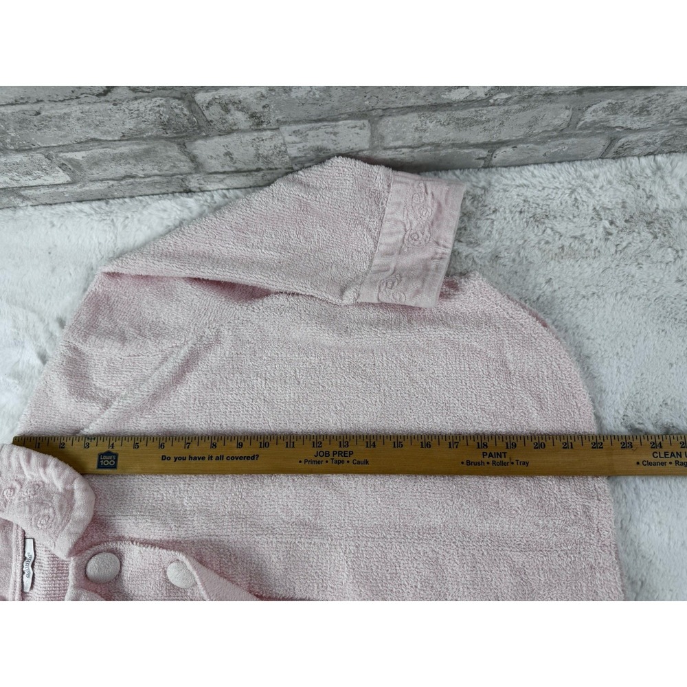 Adonna Bed Jacket French Terry Cloth Lounge Cardigan CottageCore Pink Size M - Picture 8 of 13